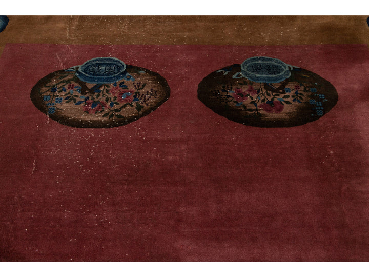 Antique Art Deco Wool Rug 8 X 10