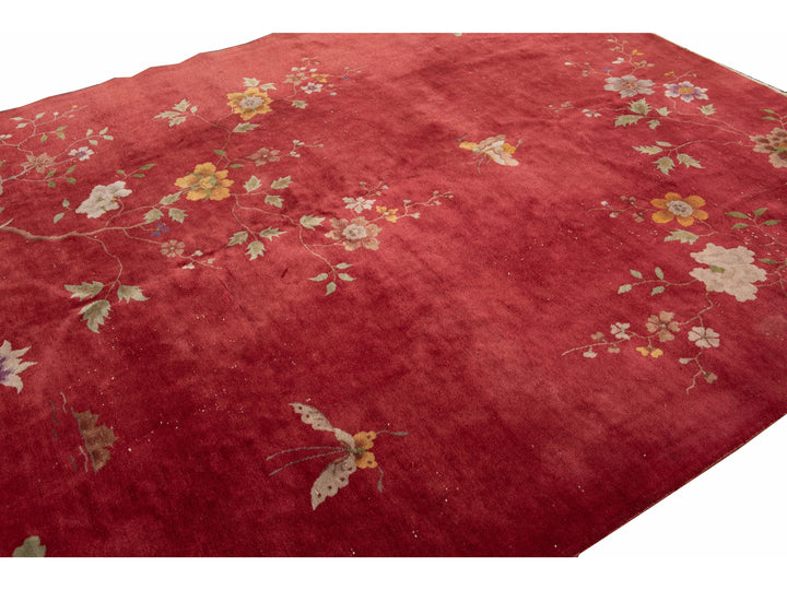 Antique Art Deco Wool Rug 8 X 10