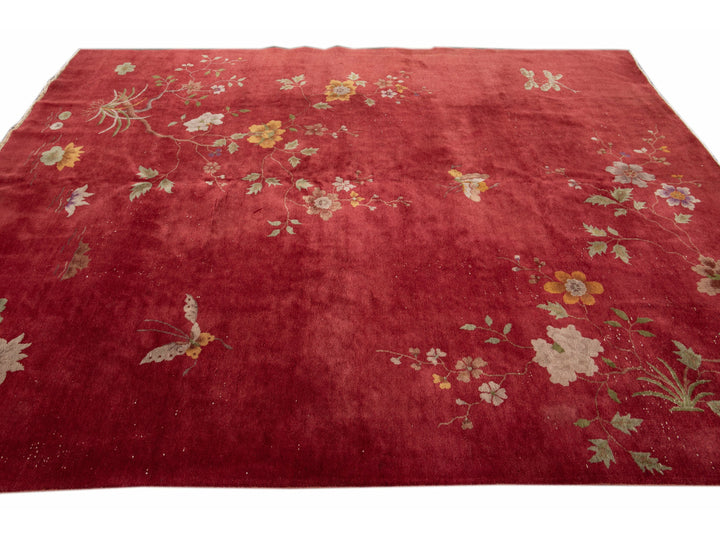 Antique Art Deco Wool Rug 8 X 10