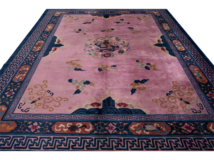 Antique Unique Beijing Wool Rug 9 X 12