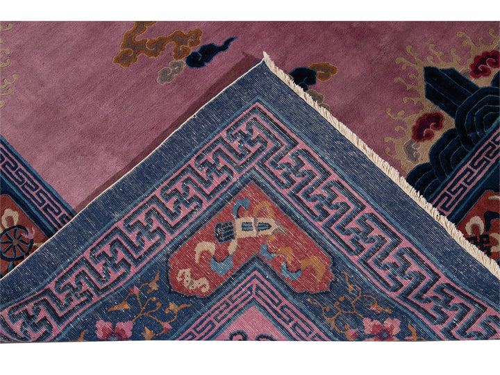 Antique Unique Beijing Wool Rug 9 X 12