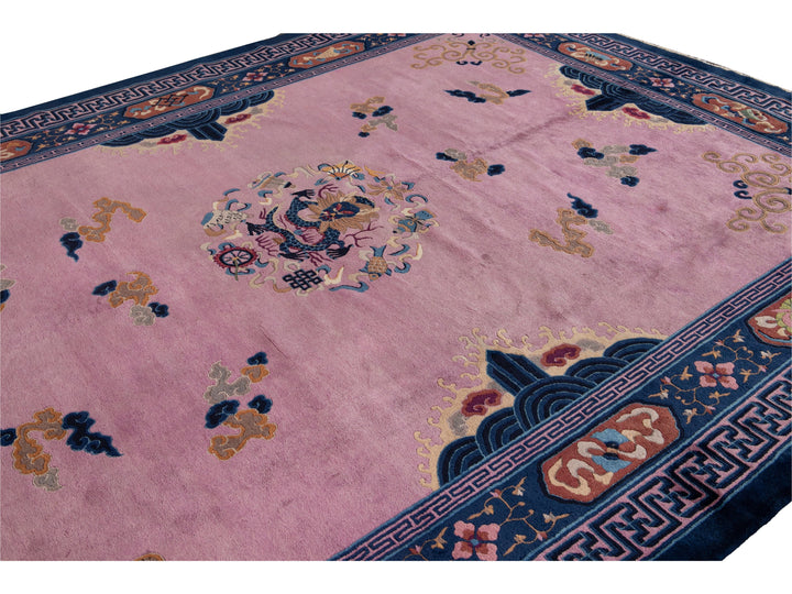 Antique Unique Beijing Wool Rug 9 X 12