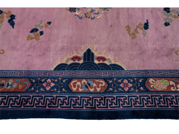 Antique Unique Beijing Wool Rug 9 X 12