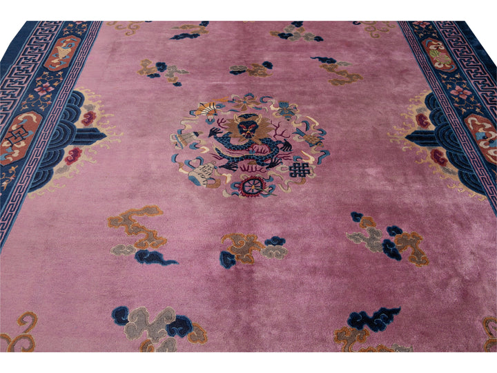 Antique Unique Beijing Wool Rug 9 X 12