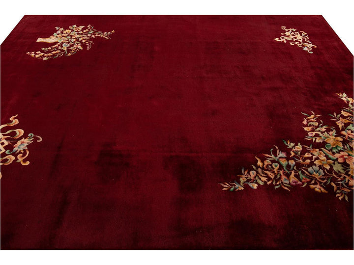 Vintage Art Deco Chinese Wool Rug 8 X 10