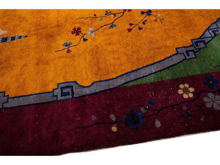 Antique Art Deco Chinese Rug 10 X 13