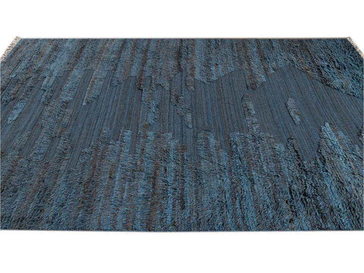 Modern Moroccan Berber Wool Rug 10 X 14