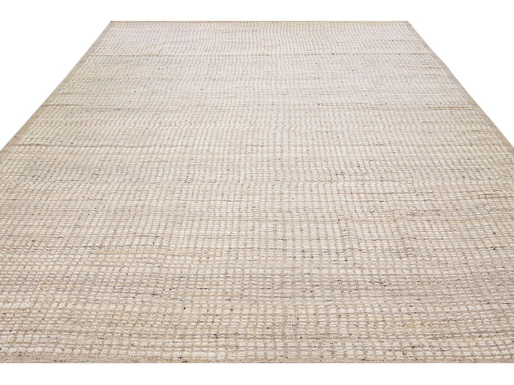 Modern Moroccan Wool Rug 10 X 14