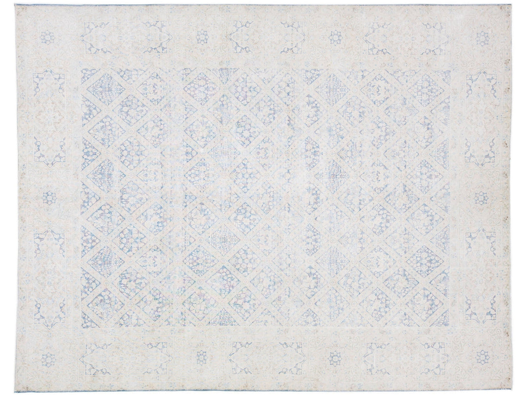 Antique Kerman Wool Rug 10 X 12