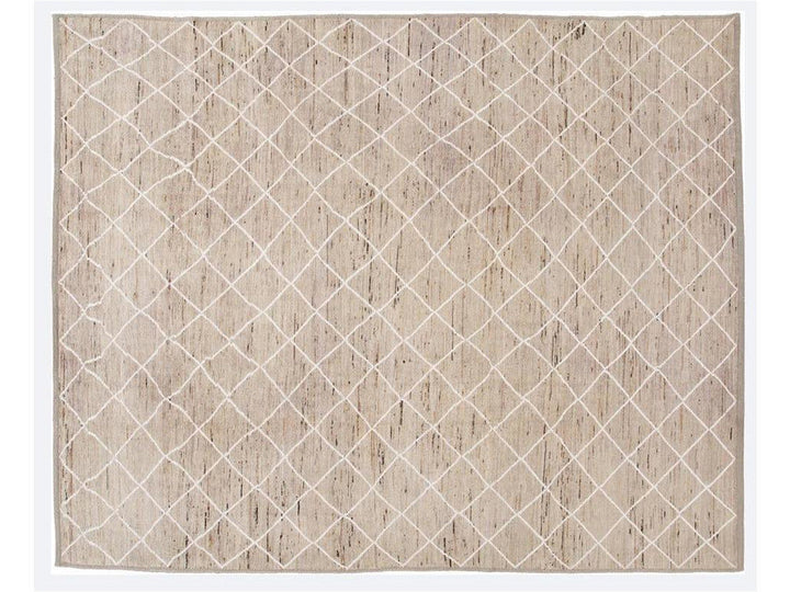 Modern Moroccan-Style Tribal Wool Rug 8 X 10