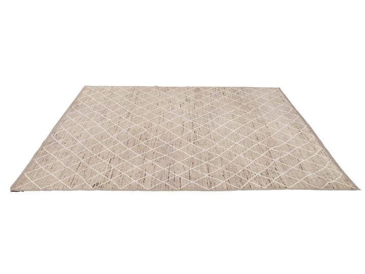 Modern Moroccan-Style Tribal Wool Rug 8 X 10