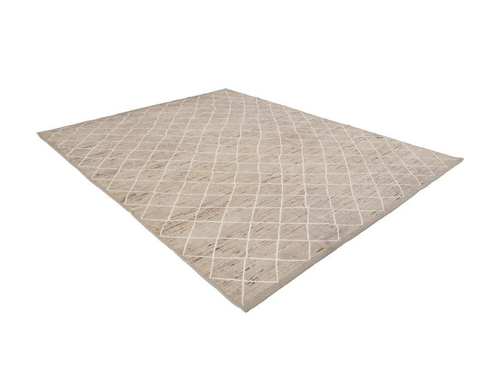 Modern Moroccan-Style Tribal Wool Rug 8 X 10