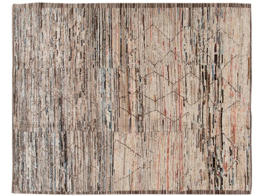 Modern Moroccan-Style Wool Rug 9 X 12