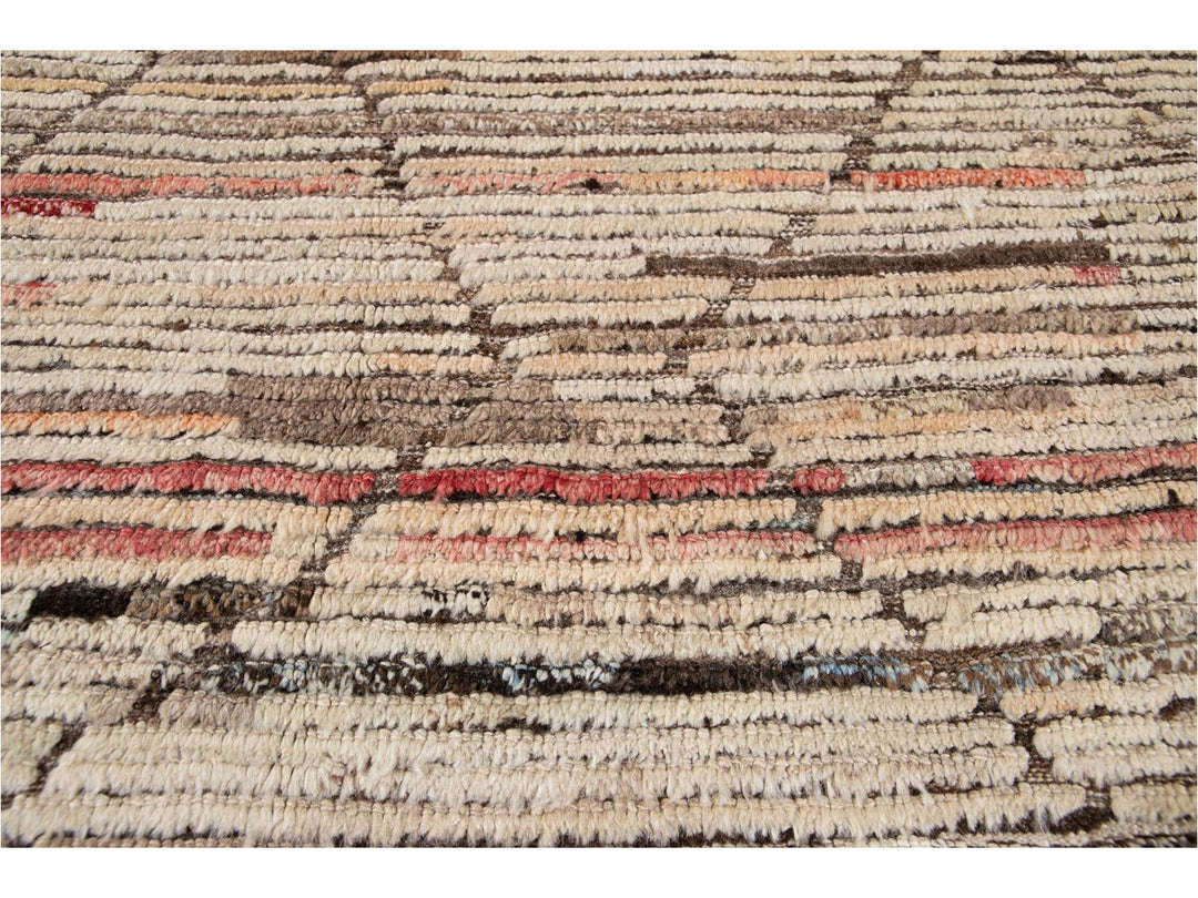 Modern Moroccan-Style Wool Rug 9 X 12