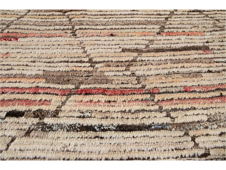 Modern Moroccan-Style Wool Rug 9 X 12