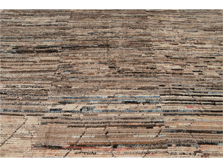 Modern Moroccan-Style Wool Rug 9 X 12