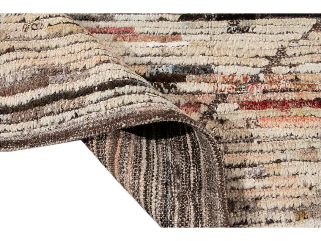 Modern Moroccan-Style Wool Rug 9 X 12