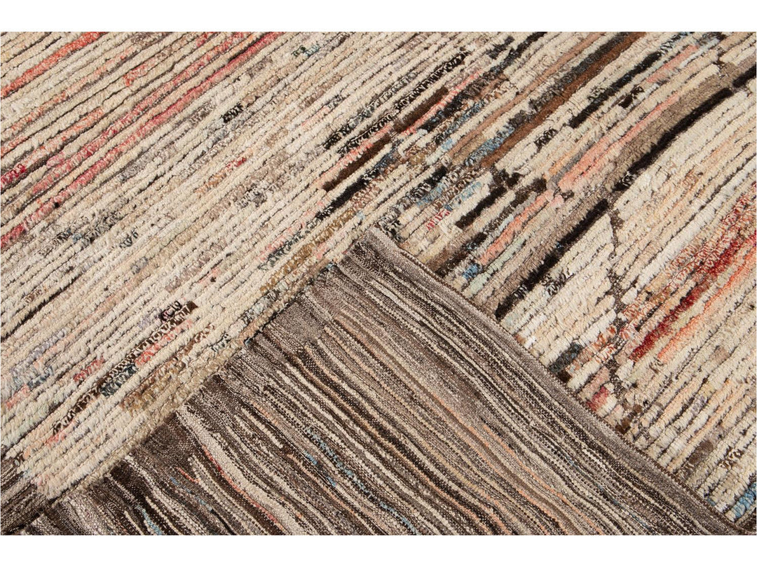 Modern Moroccan-Style Wool Rug 9 X 12