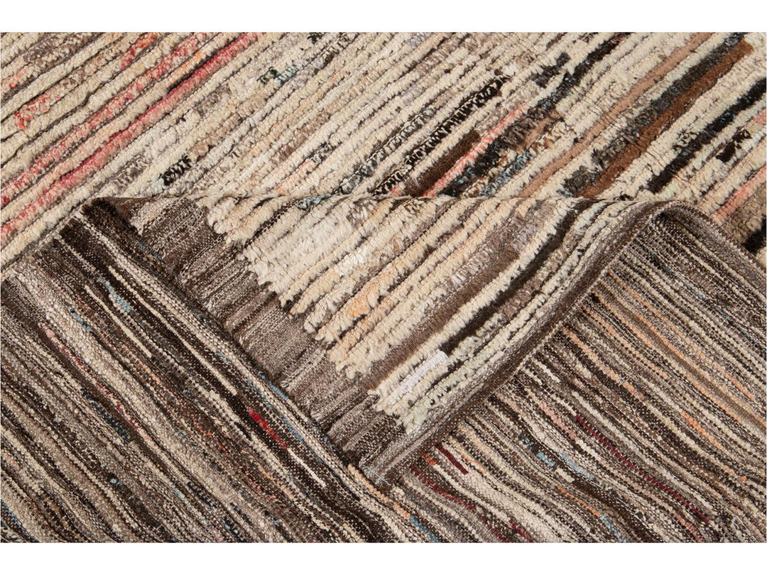 Modern Moroccan-Style Wool Rug 9 X 12