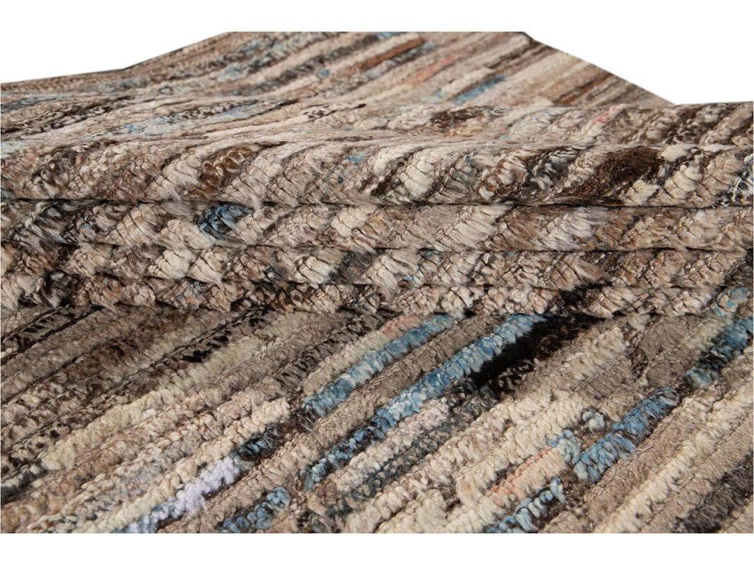 Modern Moroccan-Style Wool Rug 9 X 12