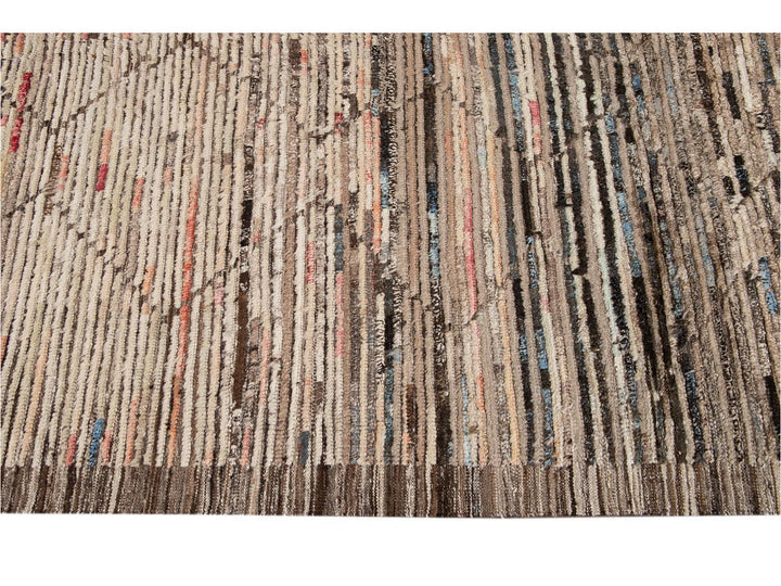 Modern Moroccan-Style Wool Rug 9 X 12