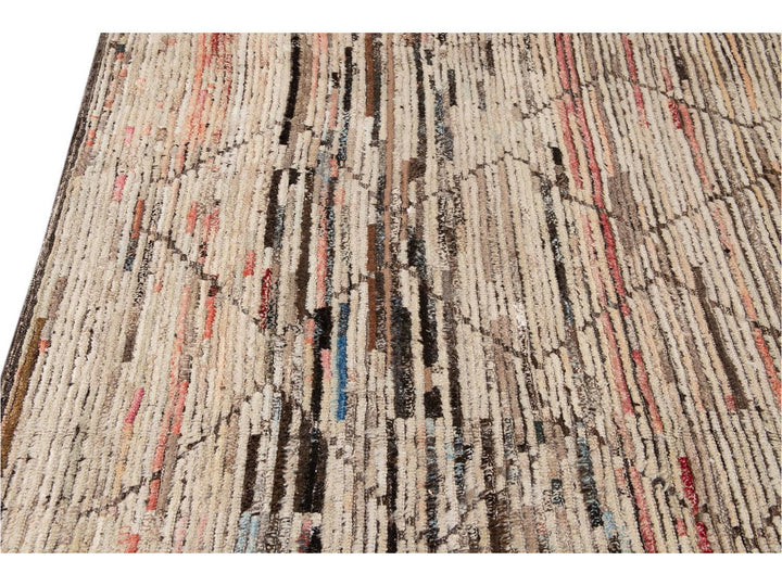 Modern Moroccan-Style Wool Rug 9 X 12