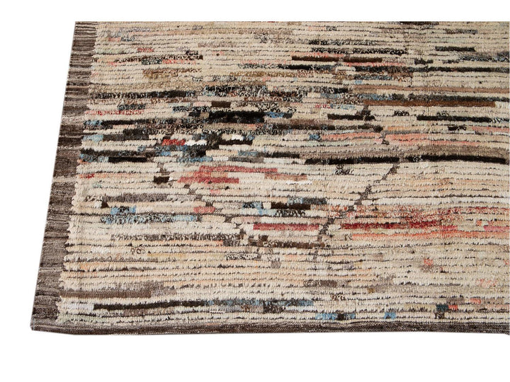 Modern Moroccan-Style Wool Rug 9 X 12