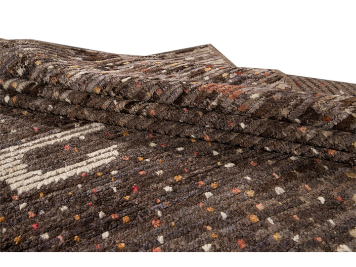 Modern Moroccan-Style Wool Rug 10 X 13