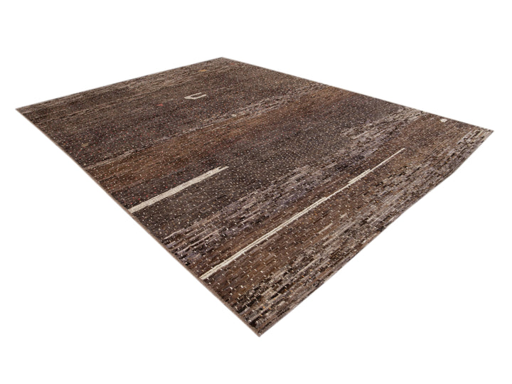 Modern Moroccan-Style Wool Rug 10 X 13