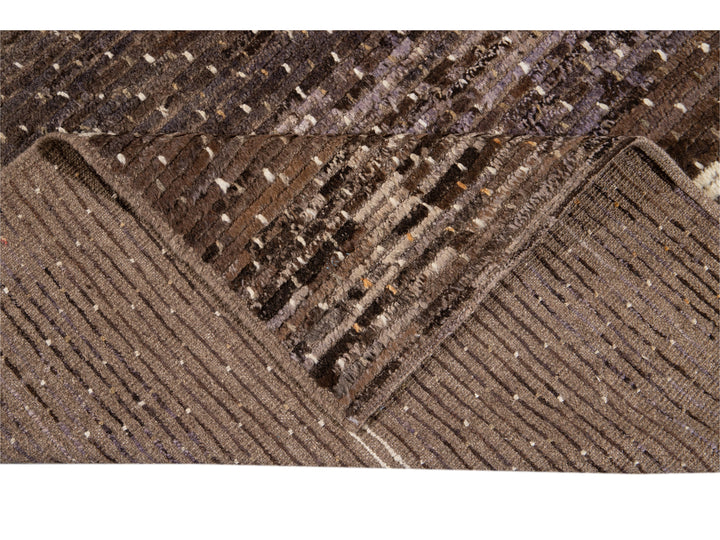 Modern Moroccan-Style Wool Rug 10 X 13