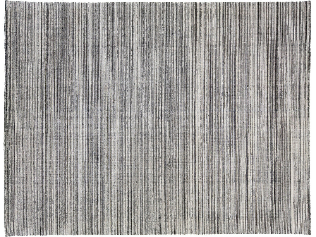 Modern Bamboo & Silk Groove Rug 9 X 12