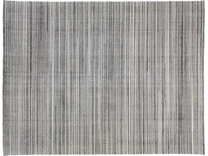 Modern Bamboo & Silk Groove Rug 9 X 12