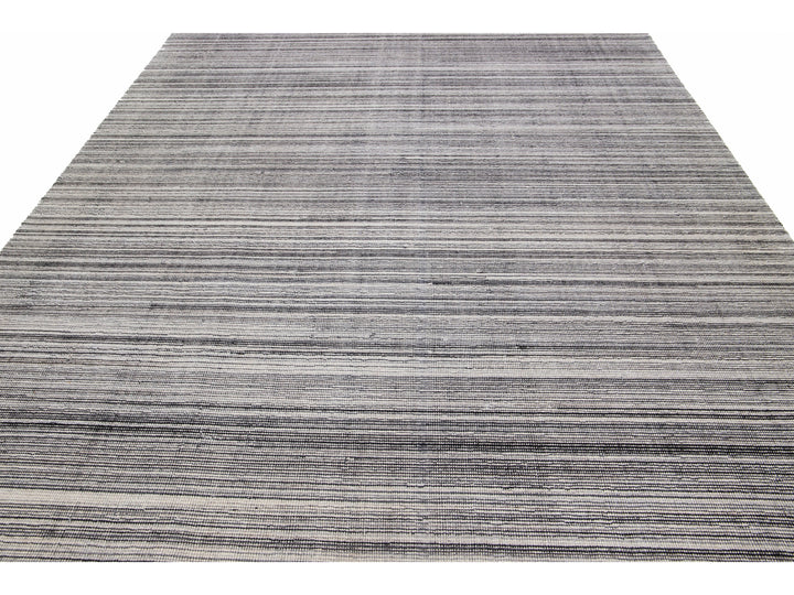 Modern Bamboo & Silk Groove Rug 9 X 12