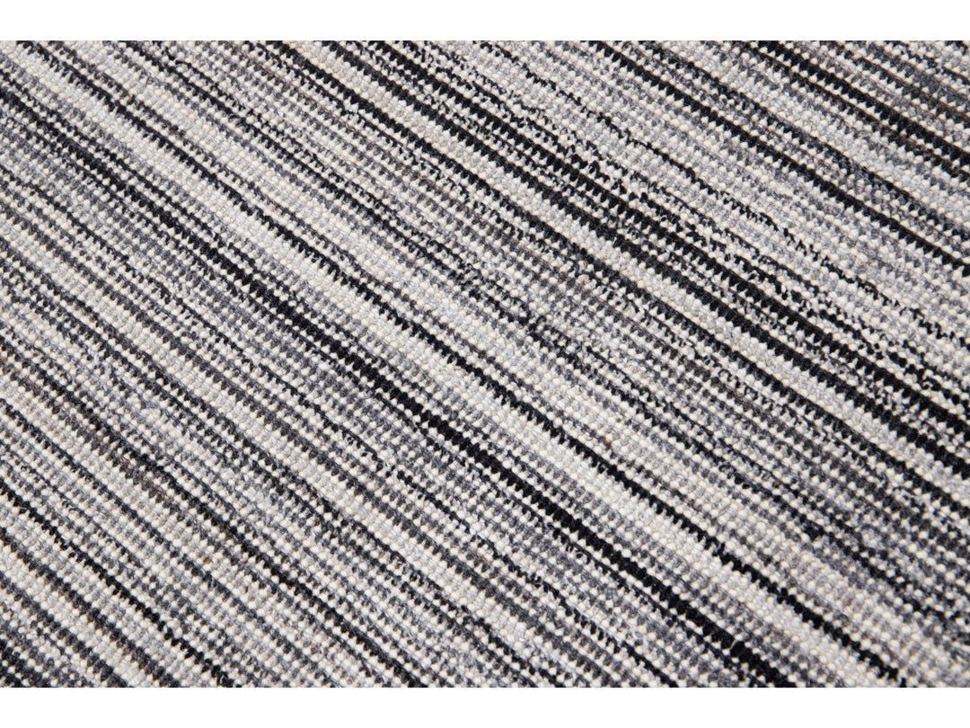 Modern Bamboo & Silk Groove Rug 9 X 12