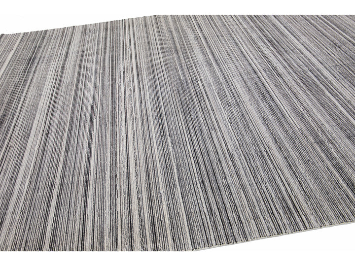 Modern Bamboo & Silk Groove Rug 9 X 12