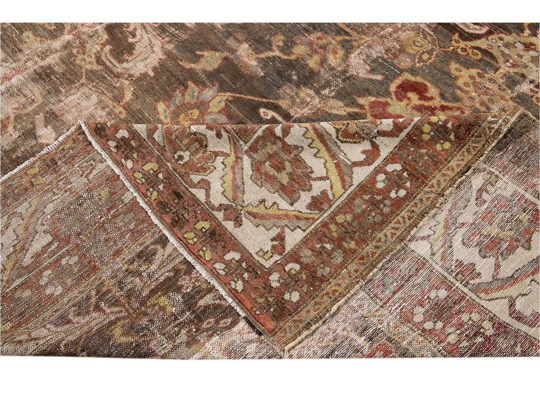 Early 20th Century Antique Bakhtiari Wool Rug 13 X 18