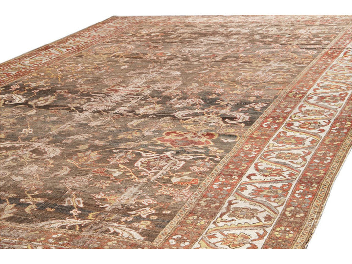 Early 20th Century Antique Bakhtiari Wool Rug 13 X 18