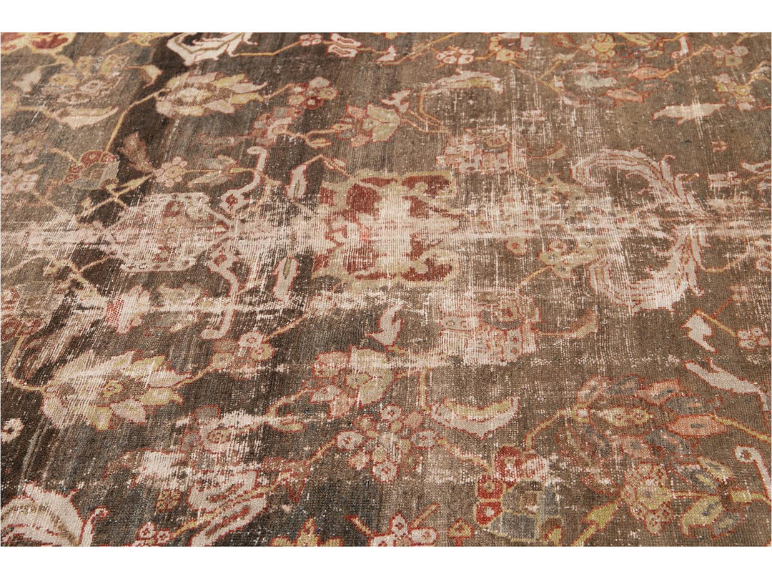 Early 20th Century Antique Bakhtiari Wool Rug 13 X 18