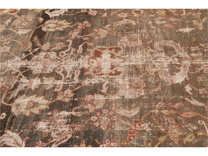 Early 20th Century Antique Bakhtiari Wool Rug 13 X 18
