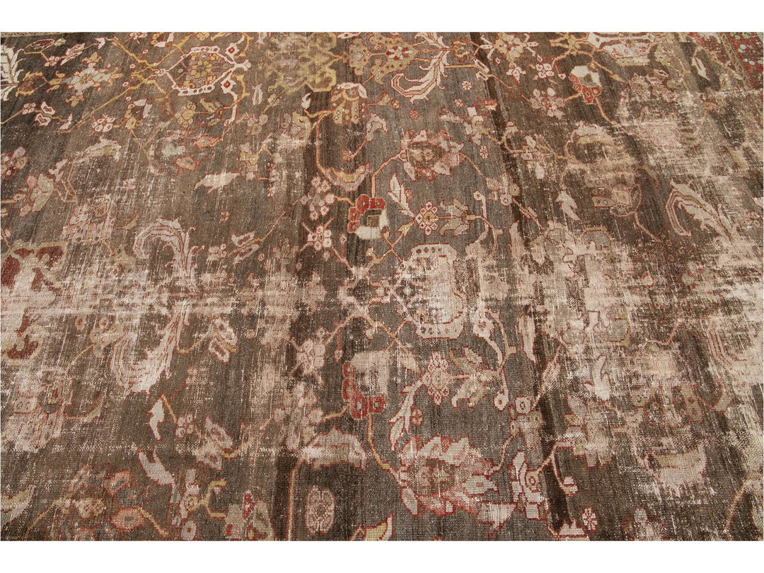 Early 20th Century Antique Bakhtiari Wool Rug 13 X 18