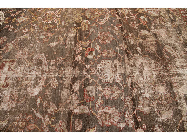 Early 20th Century Antique Bakhtiari Wool Rug 13 X 18