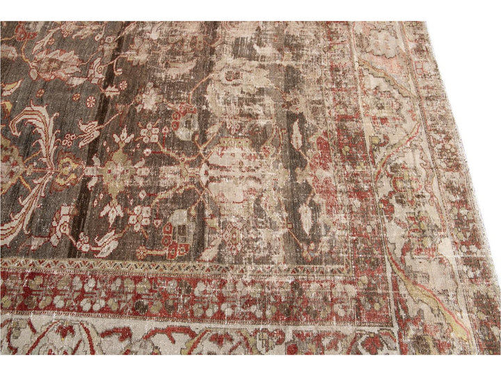 Early 20th Century Antique Bakhtiari Wool Rug 13 X 18