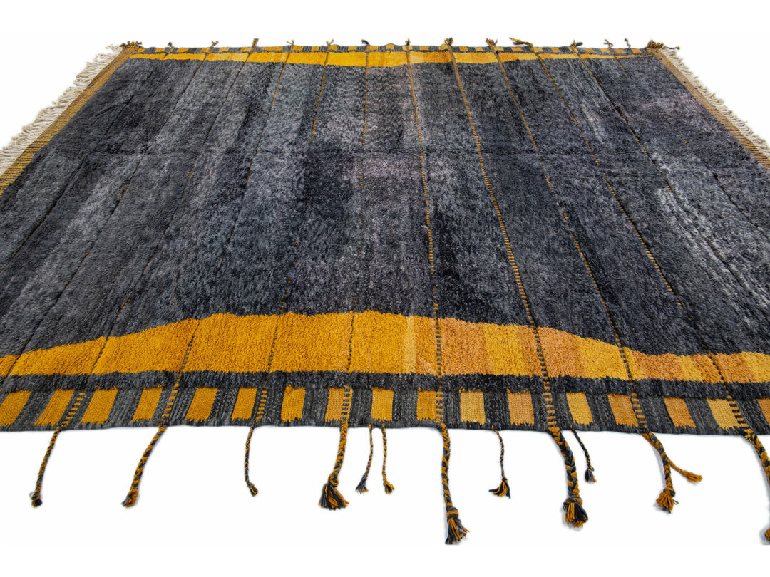 Modern Moroccan Wool Rug 11 X 12