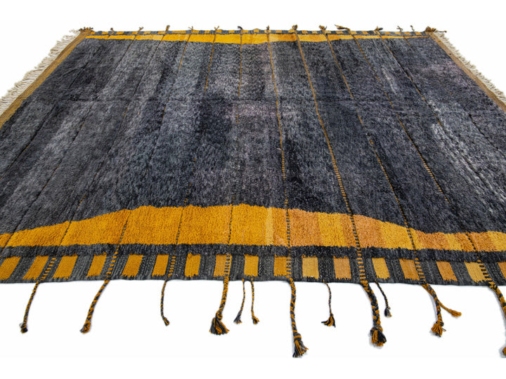 Modern Moroccan Wool Rug 11 X 12