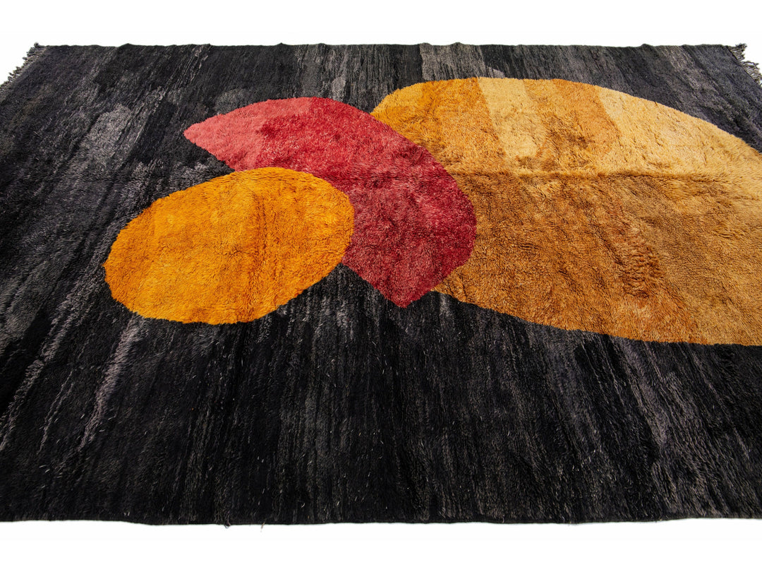 Modern Moroccan Wool Rug 10 X 13