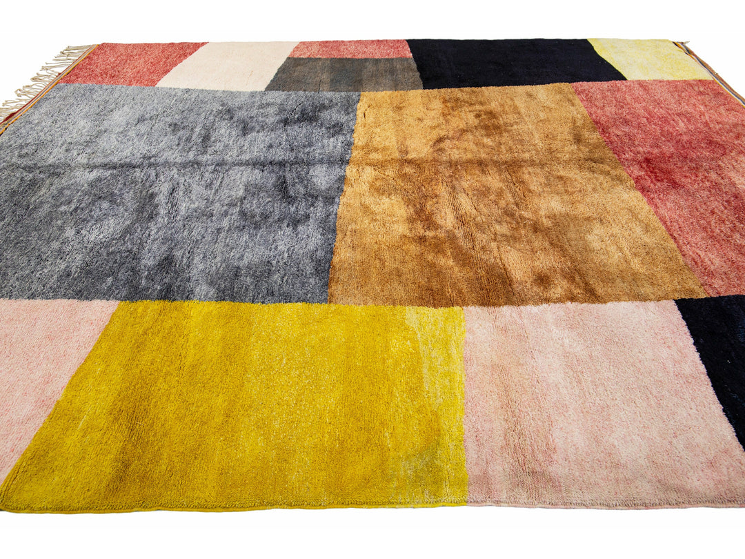 Modern Moroccan Wool Rug 11 X 13