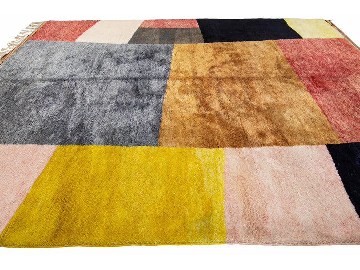 Modern Moroccan Wool Rug 11 X 13