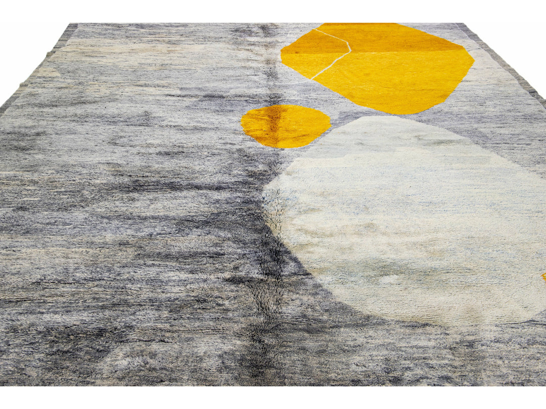 Modern Moroccan Wool Rug 11 X 14