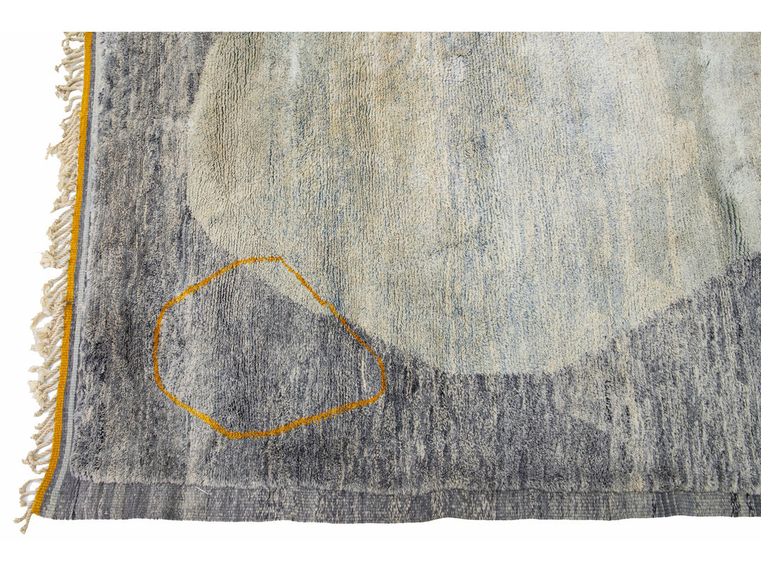 Modern Moroccan Wool Rug 11 X 14