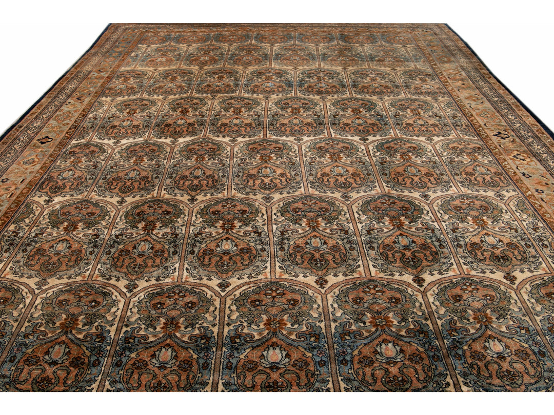 Antique Bibikabad Wool Rug 12 X 18